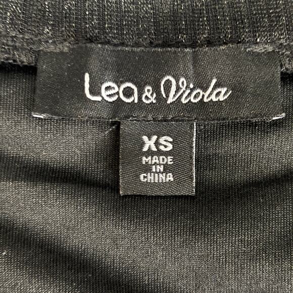 Anthropologie Lea & Viola Little Black Dress Silhouette XS Contour Bold Flirty - Picture 10 of 10